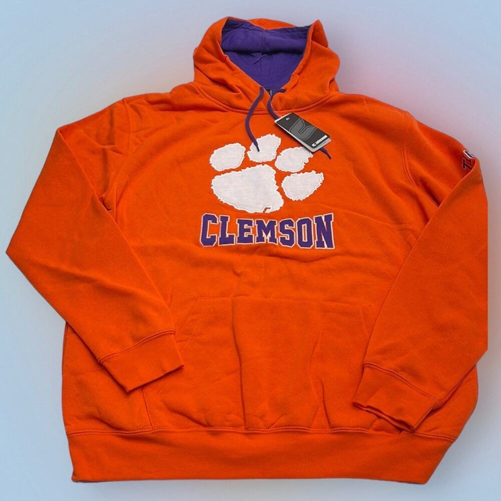 CLEMSON TIGERS Men’s 2XL Orange Hoodie Sweatshirt